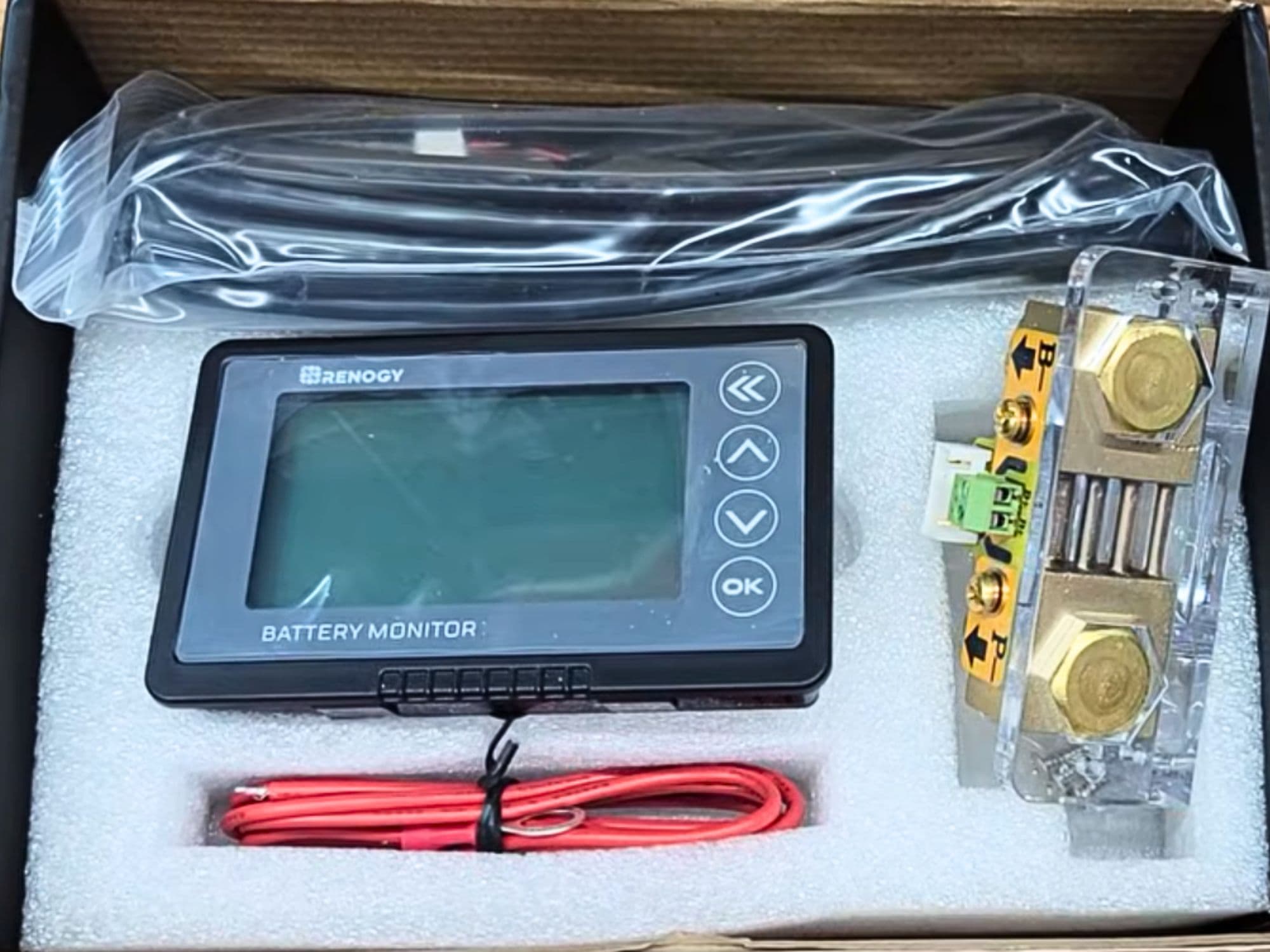 Monitor de bateria com shunt físico próprio — Renogy 500A